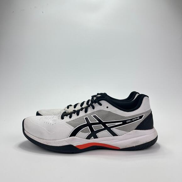 Asics Gel Game 7 White Leather Black Athletic Running 1041A042 Shoes Men\'s 7.5 main image 5